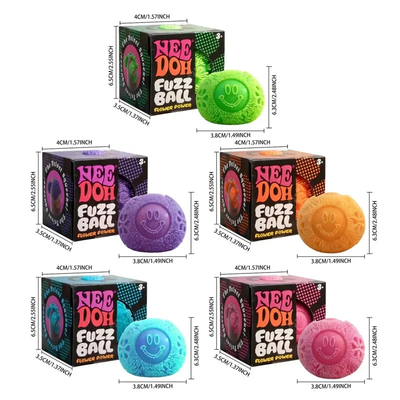 Needoh Fuzz Ball Stress Relief Toys 