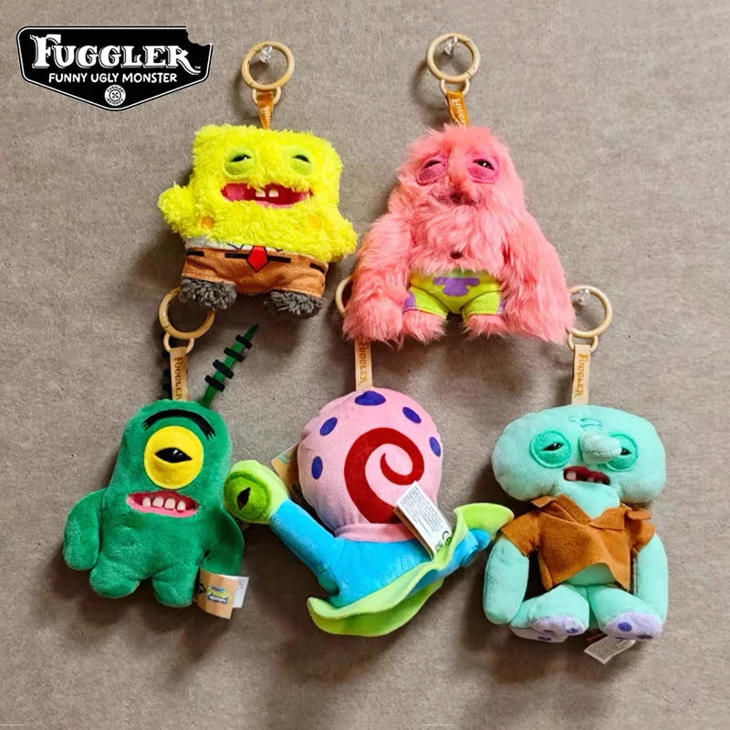 Spongebob Plush Pendant, Ugly Cute Teeth Monster Keychain, Kids Birthday Gift